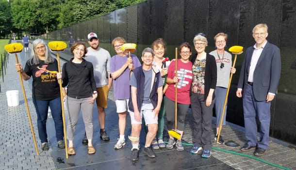 Vietnam War Memorial Wall group