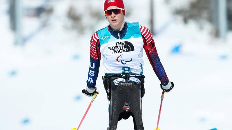 Kendall Gretsch during the 2018 Winter Paralympic Games—Getty Images