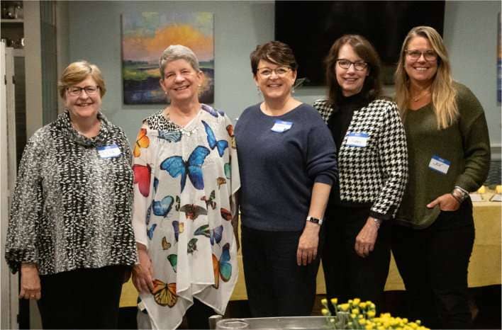 The Cecropia Strong team - Lisa Connor, Board Member, Julie Hahnke, President, Jeanne Sparrow, Board Member, Nancy Phillips Marshall, Treasurer, Jen Buxton, Secretary.